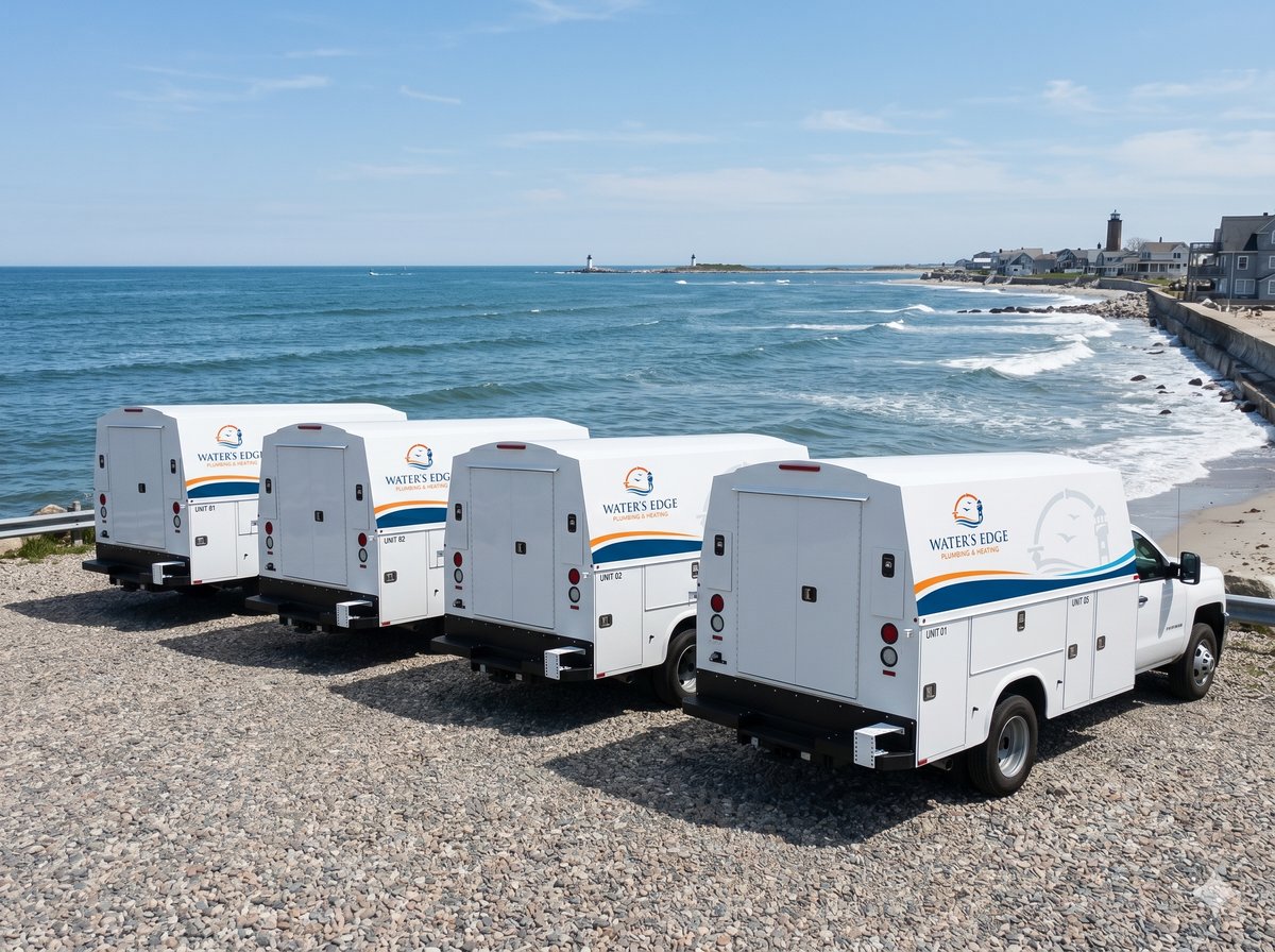 Water's Edge Plumbing & Heating fleet — South Shore Massachusetts